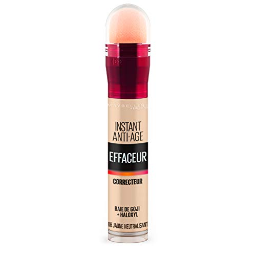 Maybelline New York - Anti-cernes/Correcteur Fluide - Instant Anti-Age LEffaceur - 06 Jaune Neutralisant - 6,8 ml