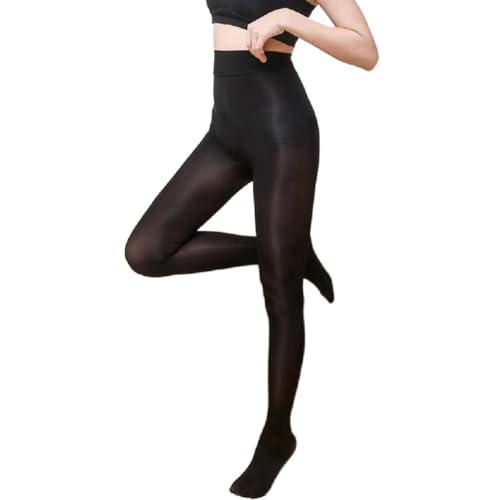 Image of 1 Pairs Black Shiny Sheer Tights Silk Comfort Stockings Oil Shimmery Nylons Pantyhose 40D Semi Sheer Control Top High Waist Tights
