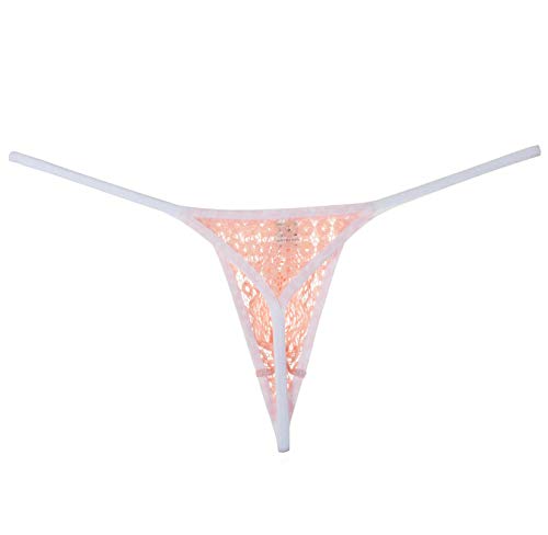 Men's Hollow Thong Lace Mini Bikini Bound Pouch T-Back Jacquard Male Underwear G-String2