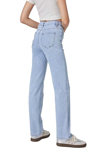 Womens Straight Leg Jeans High Rise Slim Fit and Tummy Control Denim Pants2