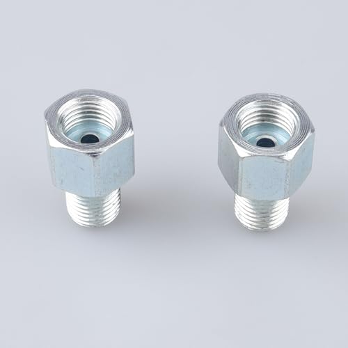 Image of AC PERFORMANCE 3 /8x24 Inverted Fittings Zinc Steel 2PCS 23mm OAL | Female inverted to male thread adapter, zinc-coated steel for automotive brake lines