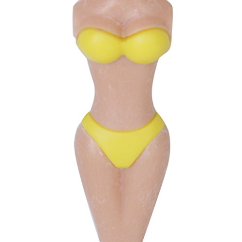 6pcs Novelty Yellow Bikini Lady Girl Golf Tees Divot Tools Joke Stag Party Funny