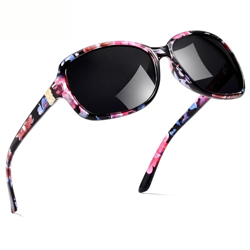Image of SIPHEW Women's Polarized Sunglasses w UV400 Protection,Classic Sun Glasses | Vintage Sunnies,Wraparound Shade,Lightweight & Comfortable,Big Sunnies eyewear,Driving,Outdoors