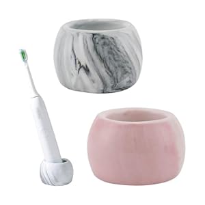 TANGGER 2er Keramik Zahnbürstenhalter Donutbasis