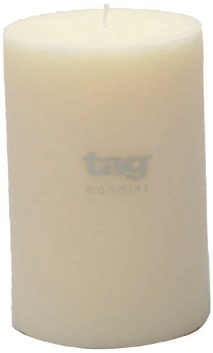 Tag 100075 4-Inch by 6-Inch Unscented Long Burning Pillar Candle, Ivory by TAG Trade Associates Group