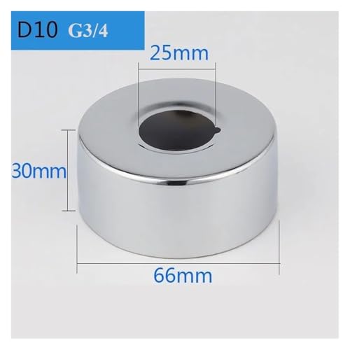 Conector de tubería G3/4 de acero inoxidable con panel elevado para ducha ZHGUIMING 8