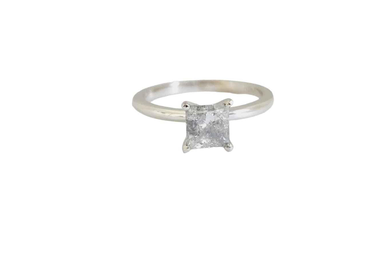 CERTED DIAMONDS1.03 CT Princess Gray Fancy Loose Diamond! GIA