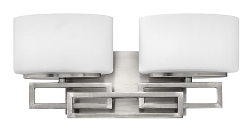Hinkley Lanza Collection Contemporary Modern Two Light 120W G9 Bathroom Vanity Fixture, Antique Nickel -  5102AN