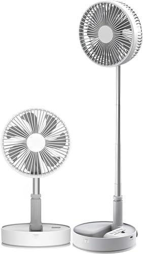 Ventilador Dobrável Expansivel Portátil Silencioso Retrátil Bateria Longa Duração 4 Velocidades Retr