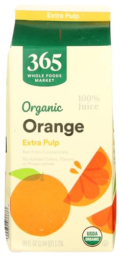 Image of 365 Everyday Value, Organic 100% Orange Juice Not From Concentrate, Extra Pulp, 59 fl oz