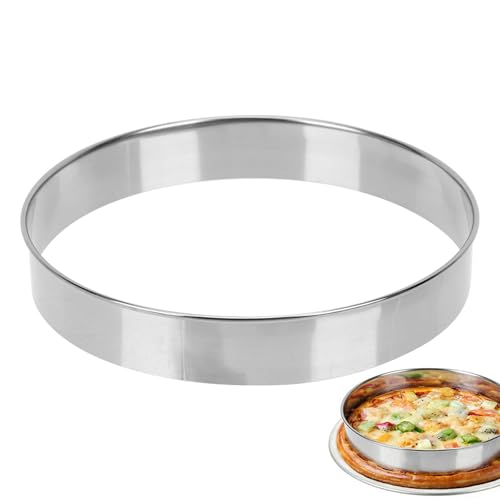Anillo de pizza de acero inoxidable Healeved, accesorio duradero para pasteles 2