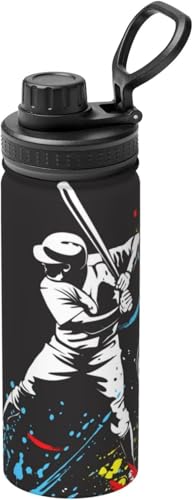 野球 クール 個性 カラフル 水筒 真空断熱 保温 保冷 スポーツボトル 人気 ステンレスボトル スポーツ飲料対応 漏れない 直飲み530ml 男の子 女の子 大人 子供 アニメ グッズ キャラクター おしゃれ プレゼント