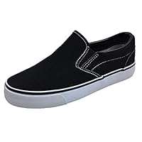 Kid's Classic Slip On Canvas Sneaker Skater Shoes Boys and Girls Slide On School Shoe