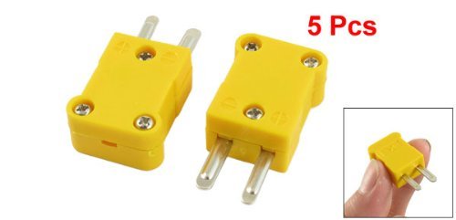 5 Pcs Yellow Plastic Case Smpw-K-M K Type Thermocouple Wire Connector #TOP1