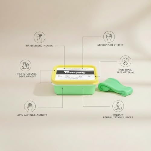 Image of CANDO Theraputty Medium Green Hand Exercise Putty, 50 Gm | For Grip Strength, Fine Motor Skills, Rehabilitation & Stress Relief