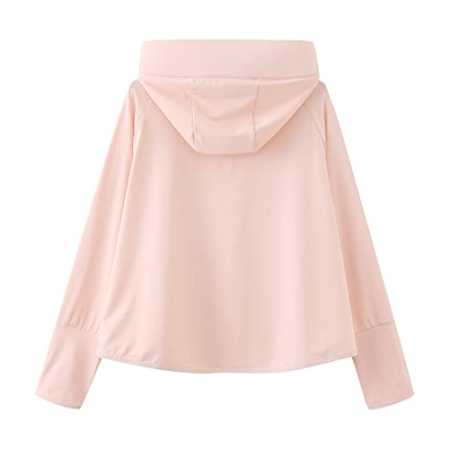 Kids Zip Up Sun Hoodie with U𝐏F50+ Summer Athletic Jackets for Girls Boys Lightweight Sun Pr𝗼tection Jacket3