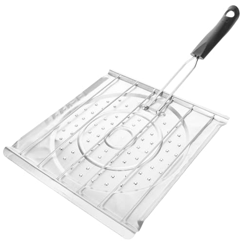 TOYANDONA Pan De Inoxidable Con Mango Resistente Para Tortillas y Carne Utensilios De Cocina Para Acampar y Estufas