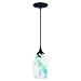 VAXCEL Milano Bronze Mini Pendant Ceiling Light Blue Glass