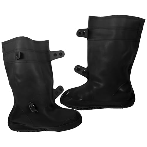 Couvre-bottes imperméable en caoutchouc résistant pour déplacement extérieur adulte