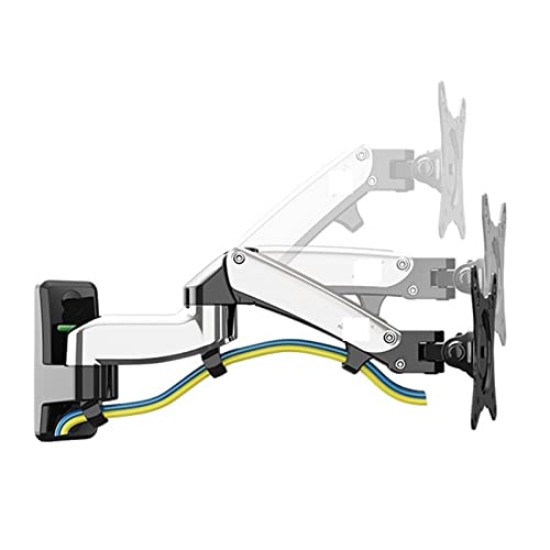 Soporte de monitor para teletrabajo y oficina JEQGDLUI F150 de aluminio plateado 4