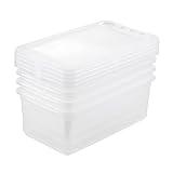 keeeper Aufbewahrungsboxen mit Air Control System, 4-teiliges Set, 4 x 5,6 l, 33 x 19,5 x 12 cm, Bea, Transparent