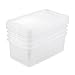 keeeper Aufbewahrungsboxen mit Air Control System, 4-teiliges Set, 4 x 5,6 l, 33 x 19,5 x 12 cm, Bea, Transparent