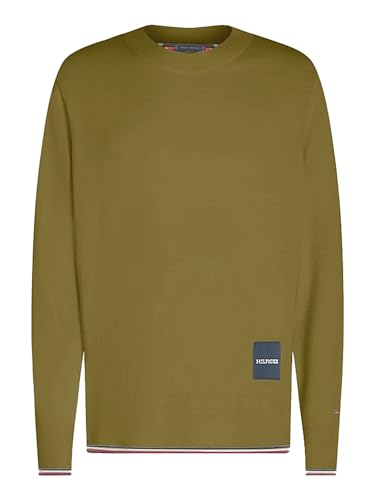 Pull homme vert Tommy Hilfiger Mw0mw32037 ne bouloche pas au lavage
