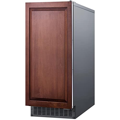 Summit BIM68OSPUMPIF 15'' Icemaker with 62 lb daily Production 0.98 cu. ft. Capacity Built-In Pump Frost Free Defrost Outdoor Capable Commercially Approved in Panel Ready