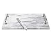 Godinger La Cucina Marble Cheese Board with Knife, 14.00L x 8.00W x 1.85H, Off-white