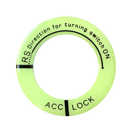 Adesivo per chiave di accensione, interruttore di accensione , si illumina al buio, anello decorativo per interruttore di accensione, adesivo fluorescente per chiave auto per veicoli