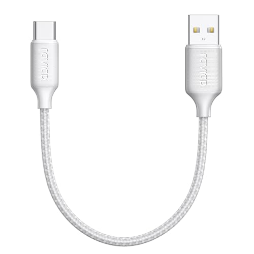 RAVIAD Cable USB A USB C [50CM] Cable USB C Carga Rapida 3.1A QC3.0 Cable USB Tipo C Cargador Nylon Trenzado con iPhone 17 16 15 Pro Max, Samsung Galaxy S24/S23, Huawei P40/P30, Xiaomi, iPad, Pixel