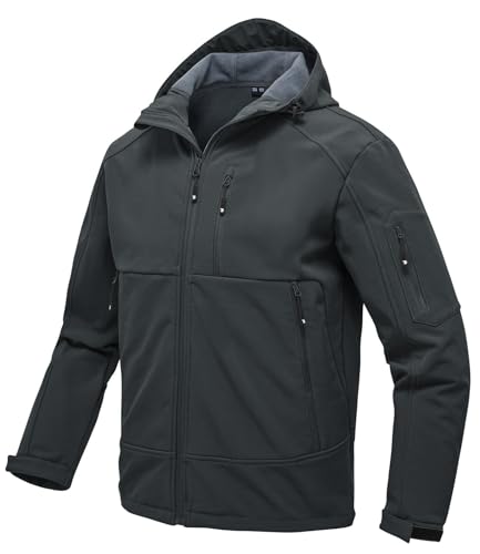 Rdruko Softshelljacke Herren Wasserdicht Gefütterte Winterjacke...