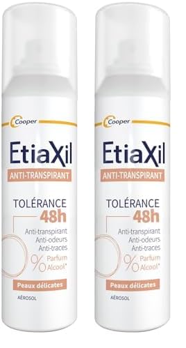ETIAXIL - Anti-transpirant - Transpiration Modérée - Aisselles - Tolérance - Aérosol - 150 ml (Lot de 2)
