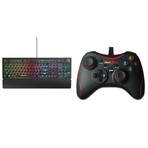 Image of Redgear Shadow Blade Mechanical Keyboard with Drive Customization, Spectrum LED Lights, Media Contro