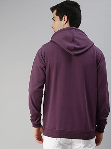Image of Veirdo 280 GSM Cotton Fleece | Hooded Neck Full Sleeve | Regular Fit Sweatshirt | Solid Hoodie for Men | Sizes: S to 3XL