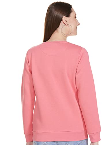 Image of Monte Carlo Embroidered Cotton Blend Round Neck Womens Sweatshirt
