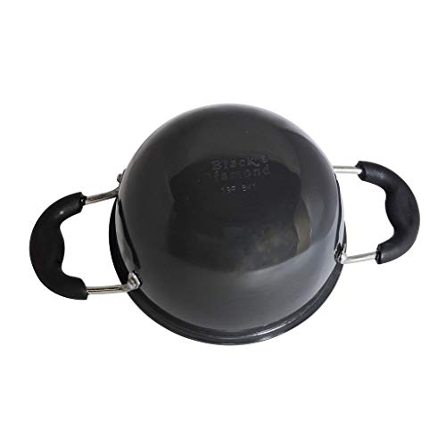 Image of Black Diamond 3 mm Hard Anodised Baby Kadai with SS Lid - 800ml