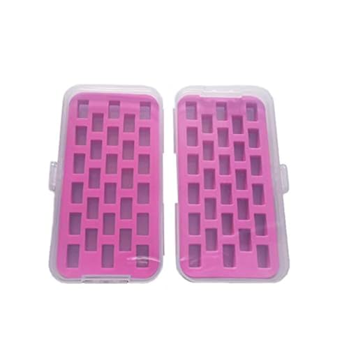 HONEYSEW Set of 2 Bobbin Box Organizers Sewing Machine bobbins Holder Contain 28 bobbins Storage Case
