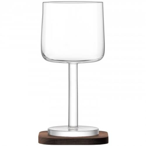 Lsa International City Bar Red Wine Glass (2 Pack), 10 Fl. Oz., Clear/Walnut #TOP1