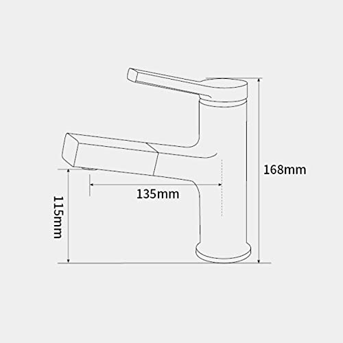 Mitigeur Robinet d'évier rétractable au design moderne pour vasque