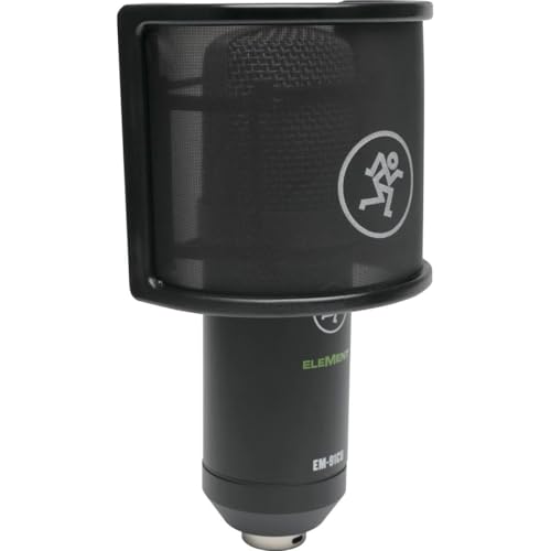 Image of Mackie EM-Series, Pop Screen for EM Series Microphones, Black, (PF-100) | Mackie PF-100 Pop Filter with filtration technology and snug fit for recording, streaming and singing