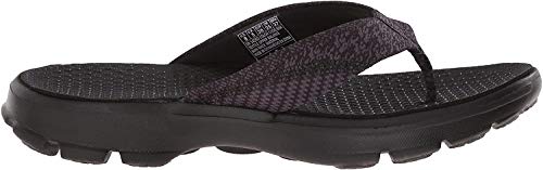 Skechers Skechers Women's Go Walk 3 Pizzaz Flip Flop, Black, 7 M US
