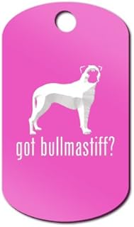 Got Bullmastiff Engraved Keychain/GI Tag Mister Petlife Hot Pink