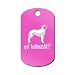 Got Bullmastiff Engraved Keychain/GI Tag Mister Petlife Hot Pink