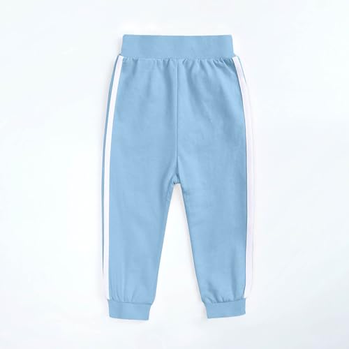 Unisex Kids Sweatpants Boys Girls Elastic Waist Color Block Fall Winter Baby Jogger Pants with Pockets 4-15Years4
