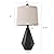 PoKat 20.25'' Table Lamp for Bedroom - Single Bedside Lamp for Night Stand, Small Bedroom Lamp, Modern Night Stand Lamp with Shade, Farmhouse Table Lamp for Living Room, Kids Room, End Table, Black,