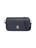 Tommy Hilfiger Bolsa transversal com aba com emblema, Azul espacial