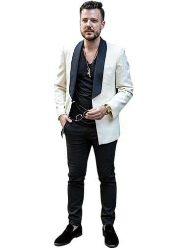 Smoking de Mariage Homme Blazer Premium Col Châle en Satin