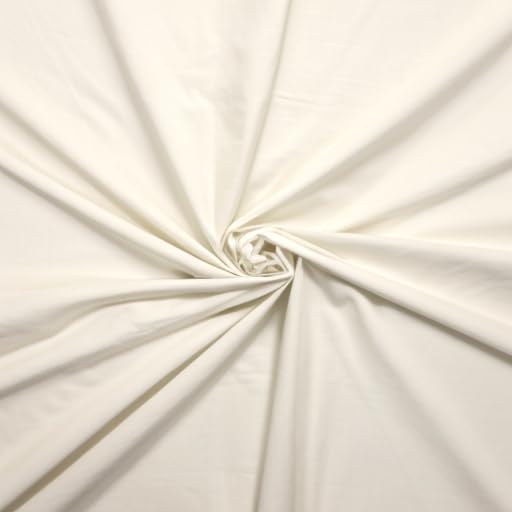 Ivory Cotton Jersey Knit Fabric – 150cm (59") Wide – 0.5 Metre Cut – Soft Stretch Material – Ideal for Sewing, Dressmaking, DIY & Craft Projects — image 1