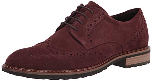 Ecco Mens Vitrus I Wing Tip Tie Oxford, Chocolat Suede, 8-8.5 Us #TOP8